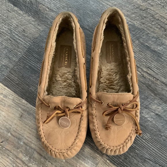 Coach Shoes - Coach Camel Moccasins Sz 7